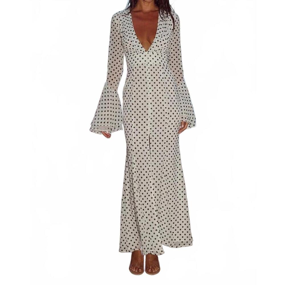 NEW RUNWAY sari maxi dress in white